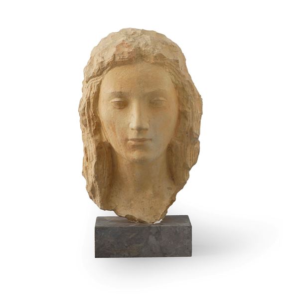 Scultore italiano del XX secolo Testa di ragazza