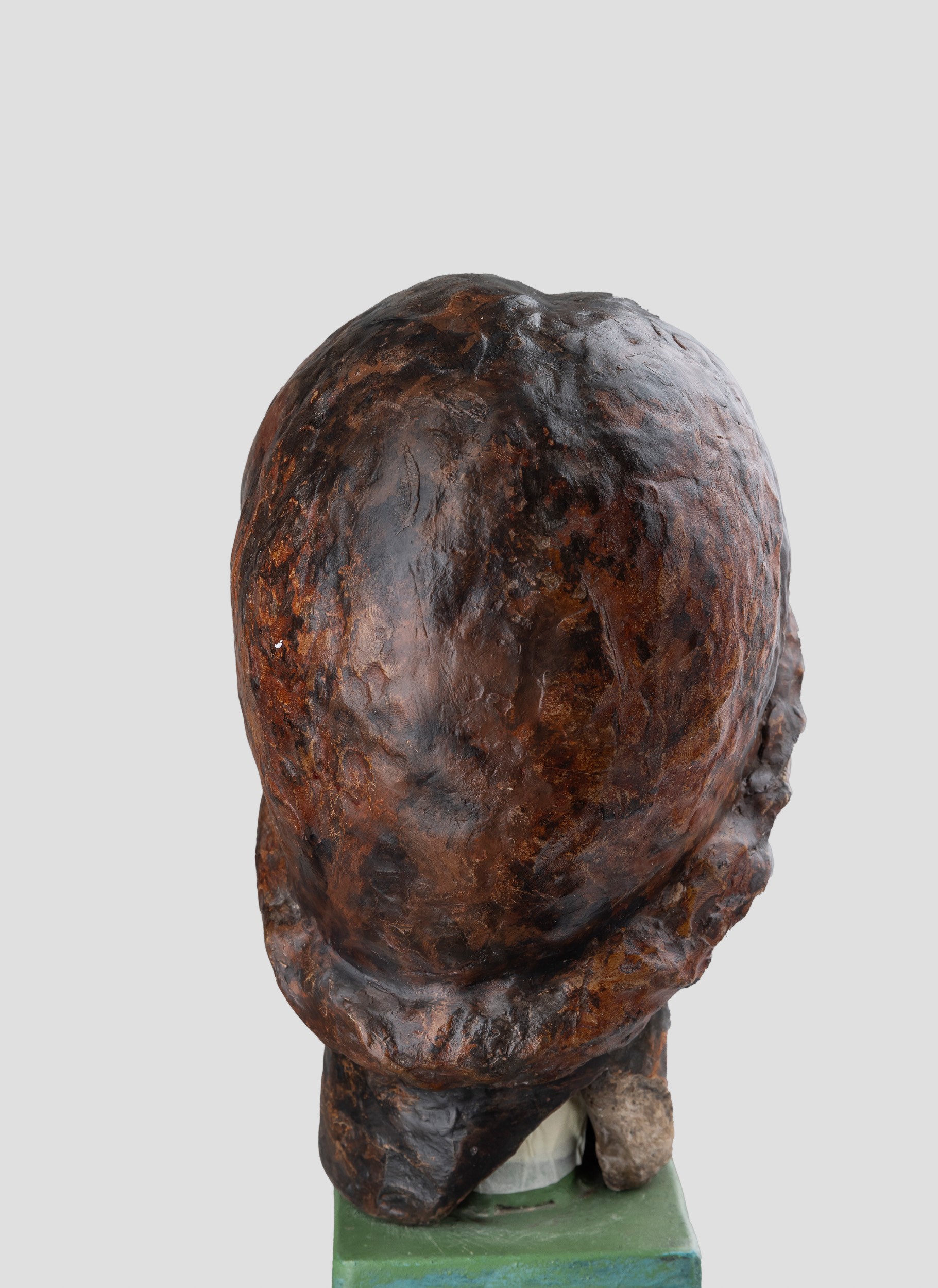 Giacomo Manzù - Testa di donna, scultura in gesso e argilla dipinti