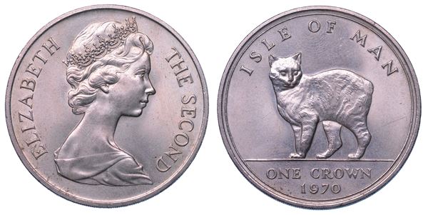 ISOLA DI MAN. ELIZABETH II, 1953-2022. Crown 1970.