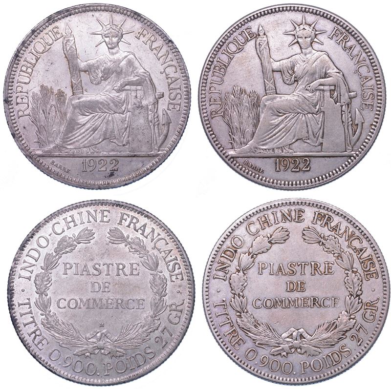 INDOCINA FRANCESE. Lotto di due monete.  - Asta Numismatica Light - Cambi Casa d'Aste