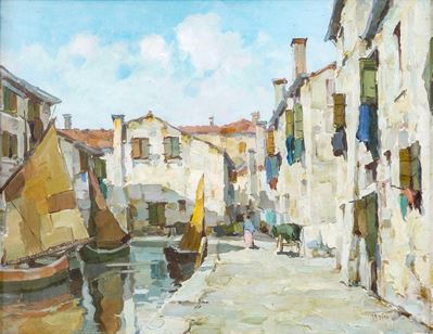 Burano, olio su tela cm 60x46