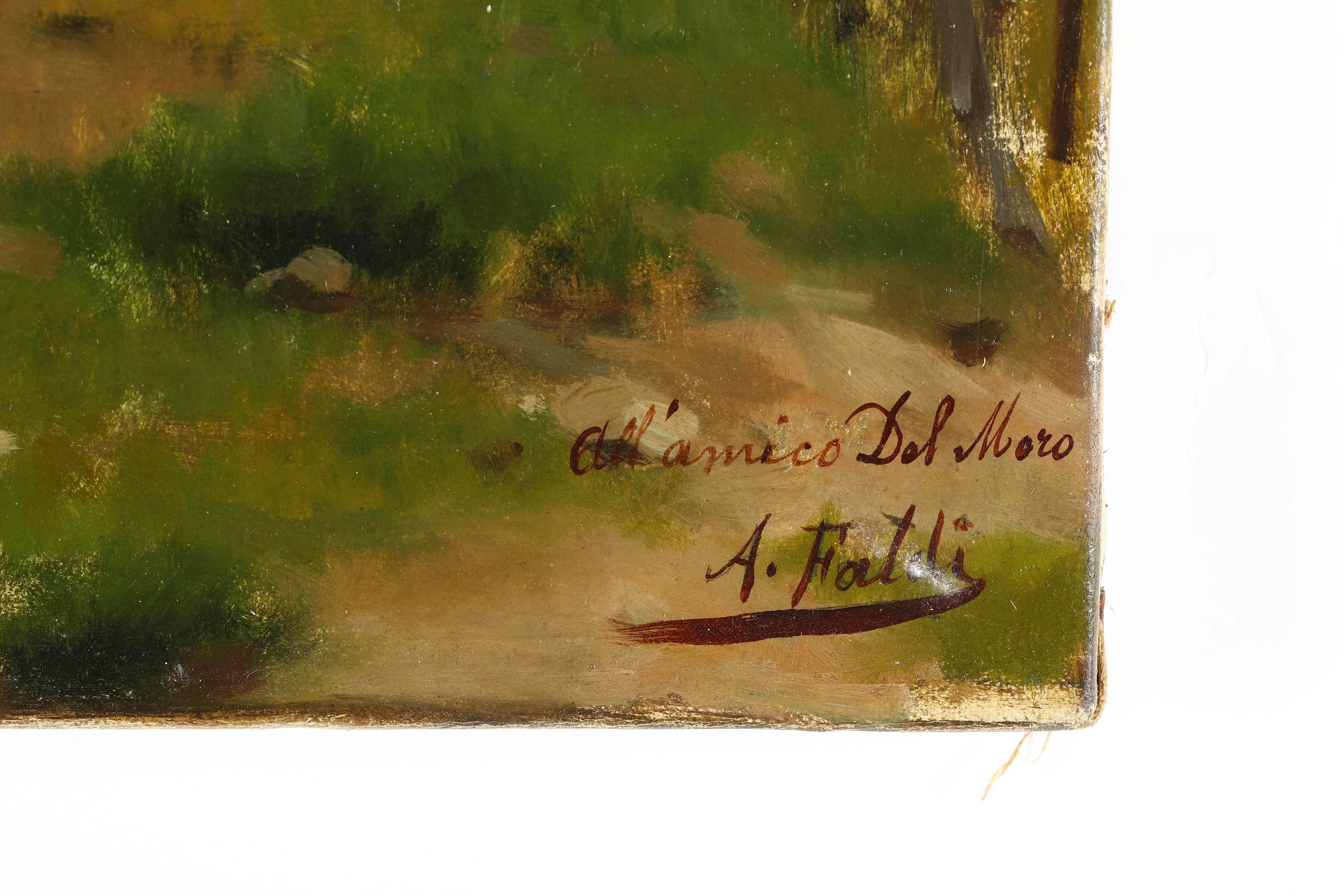 Arturo Faldi - All’ovile, olio su tela