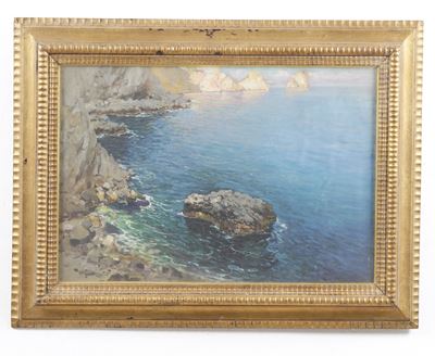 Giordano, Marina a Capri, olio su tela