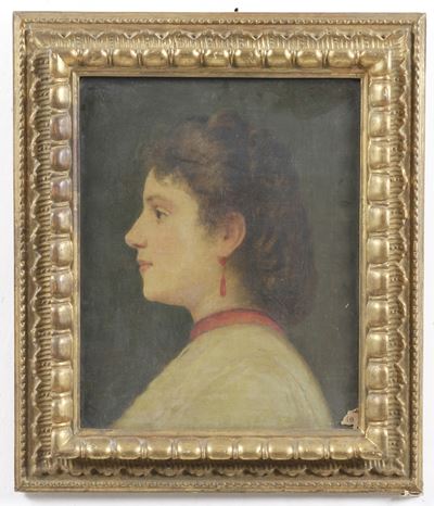 Ritratto femminile, olio su tela