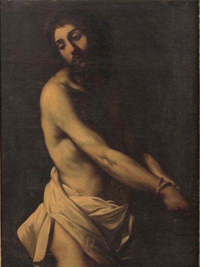 Scuola genovese del XVII secolo, Cristo alla colonna, olio su tela