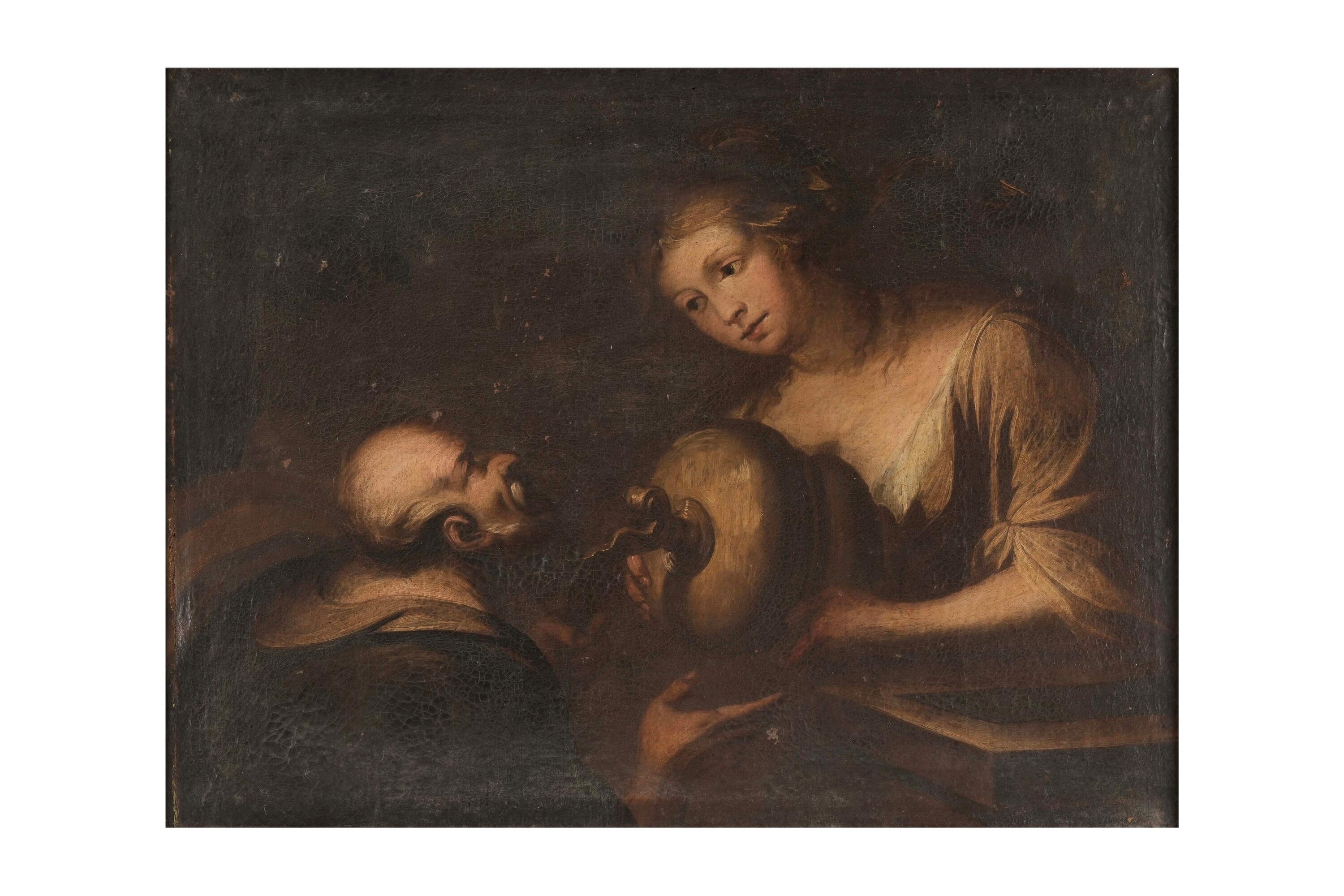 Scuola del XVIII secolo, Rebecca al pozzo, olio su tela