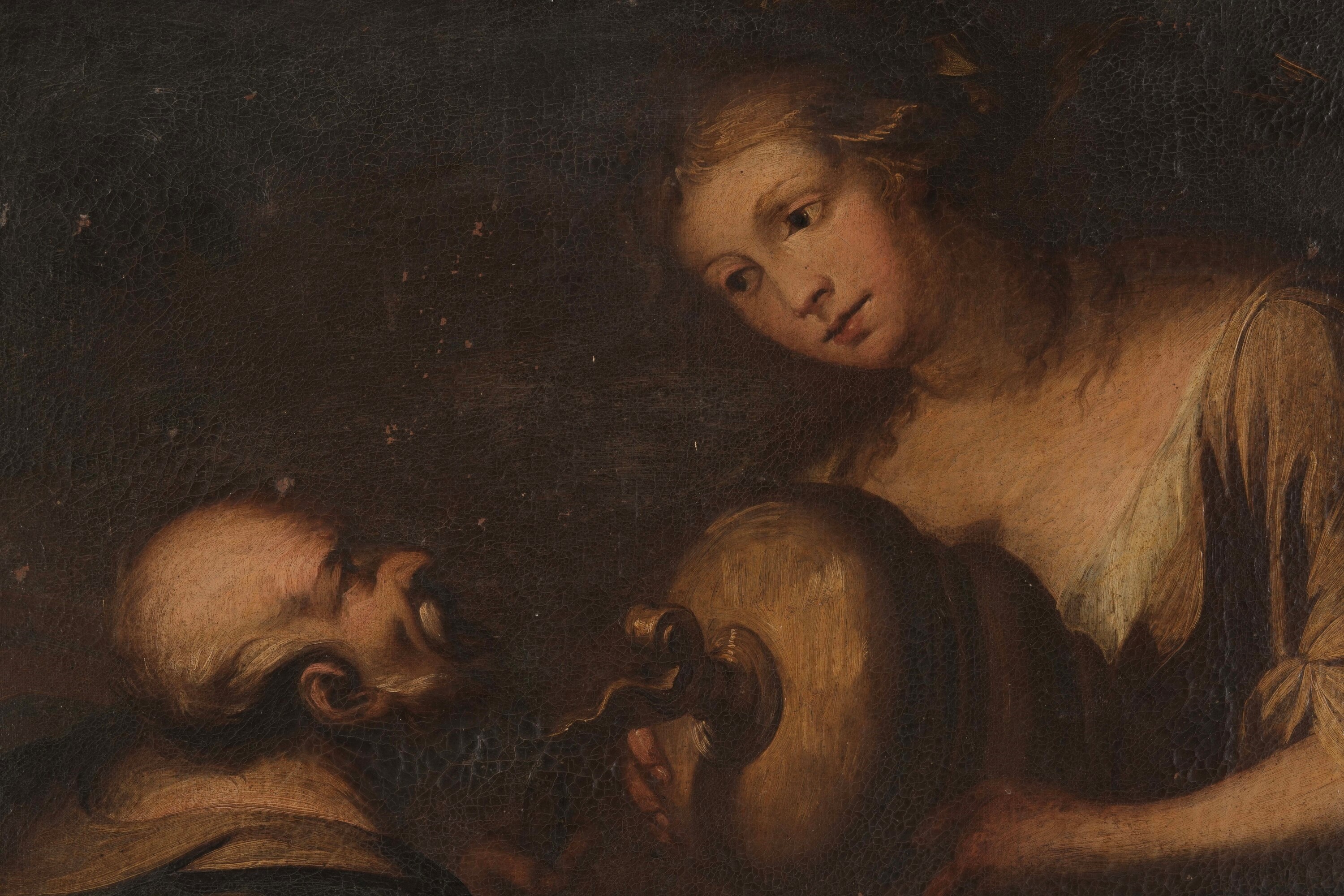 Scuola del XVIII secolo, Rebecca al pozzo, olio su tela