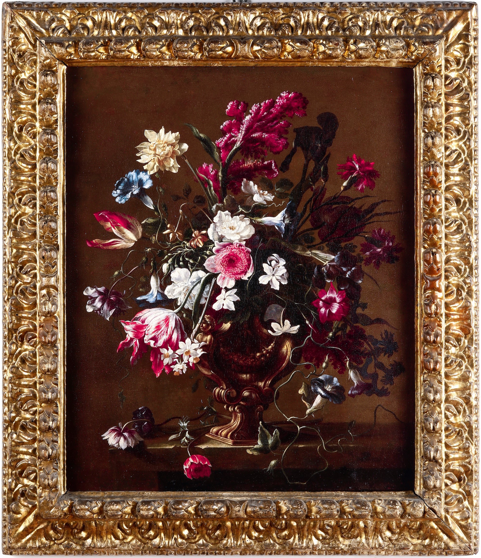 Mario Nuzzi Detto Mario dei Fiori - Natura morta con vaso di fiori, olio su tela