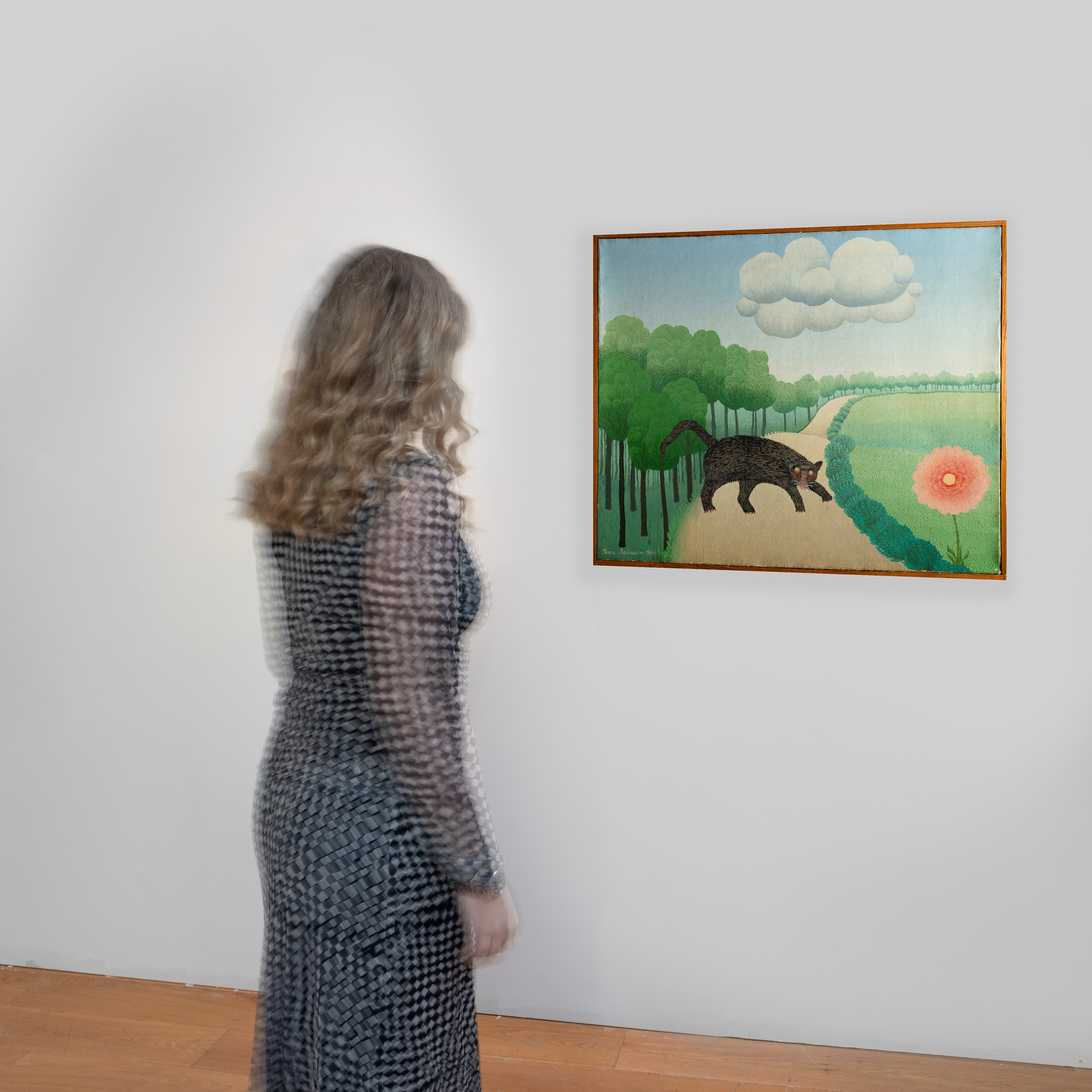 Ivan Rabuzin - Le chat, olio su tela, 1964