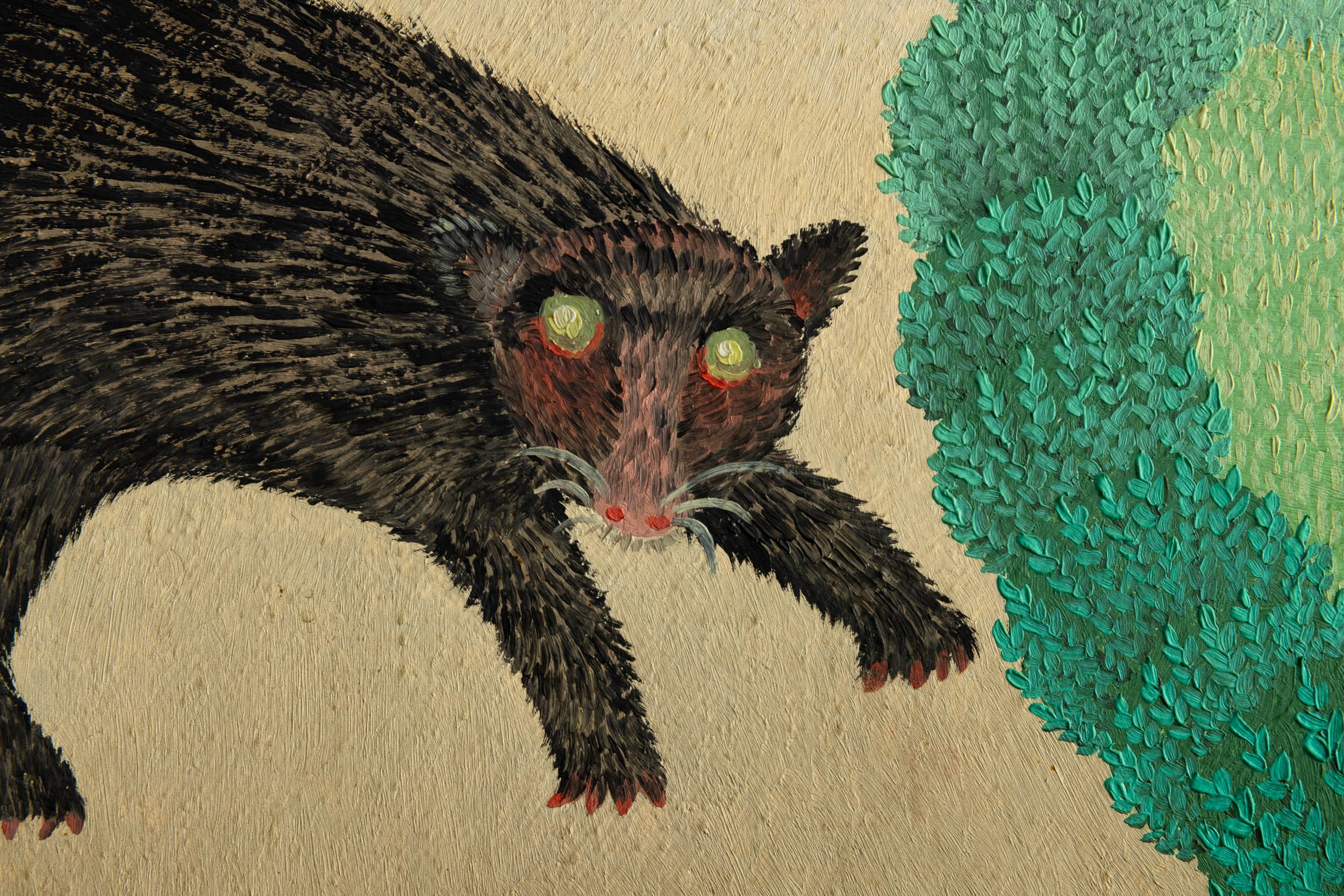 Ivan Rabuzin - Le chat, olio su tela, 1964