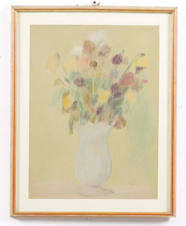 Pittore del XX secolo Vaso di fiori