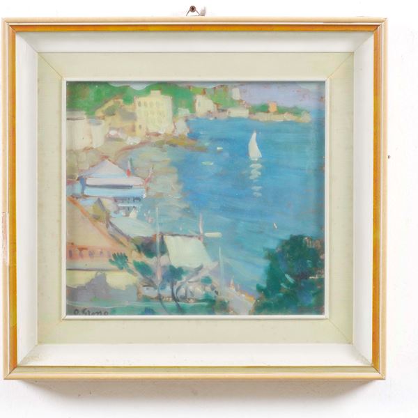Pittore del XX secolo Veduta costiera