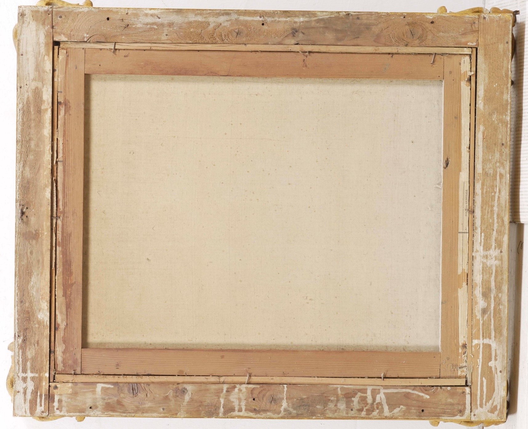 Tessuto religioso ornamentale in cornice dorata, cm 60x77