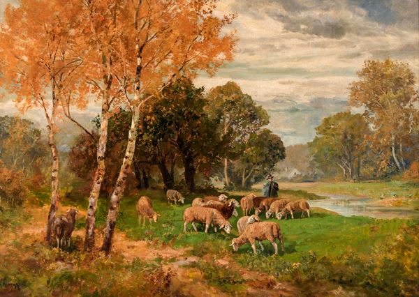 Paesaggio con pecore