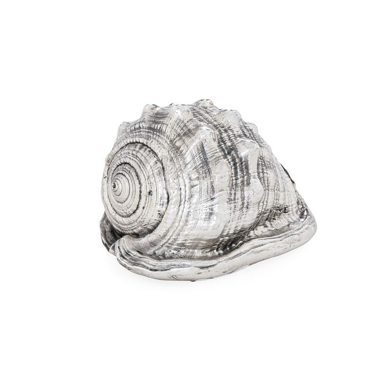 Conchiglia rivestita in argento. Italia, XX-XXI secolo. Etichetta a scudo Mario Buccellati