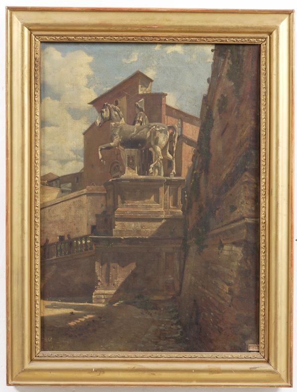 Pittore del XIX-XX secolo Veduta del Campidoglio