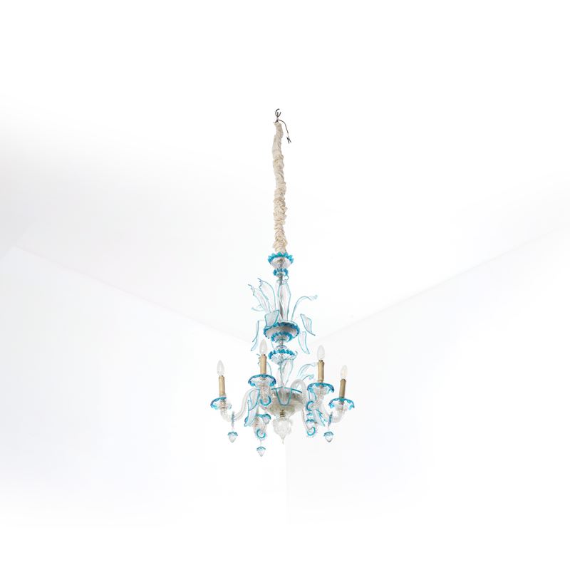 Lampadario in vetro di Murano a 8 luci, XX secolo  - Asta Antiquariato - Cambi Casa d'Aste