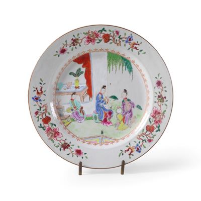 Piatto in porcellana, Cina, XX secolo