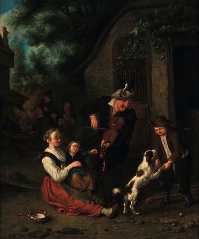 Festa paesana, olio su tela