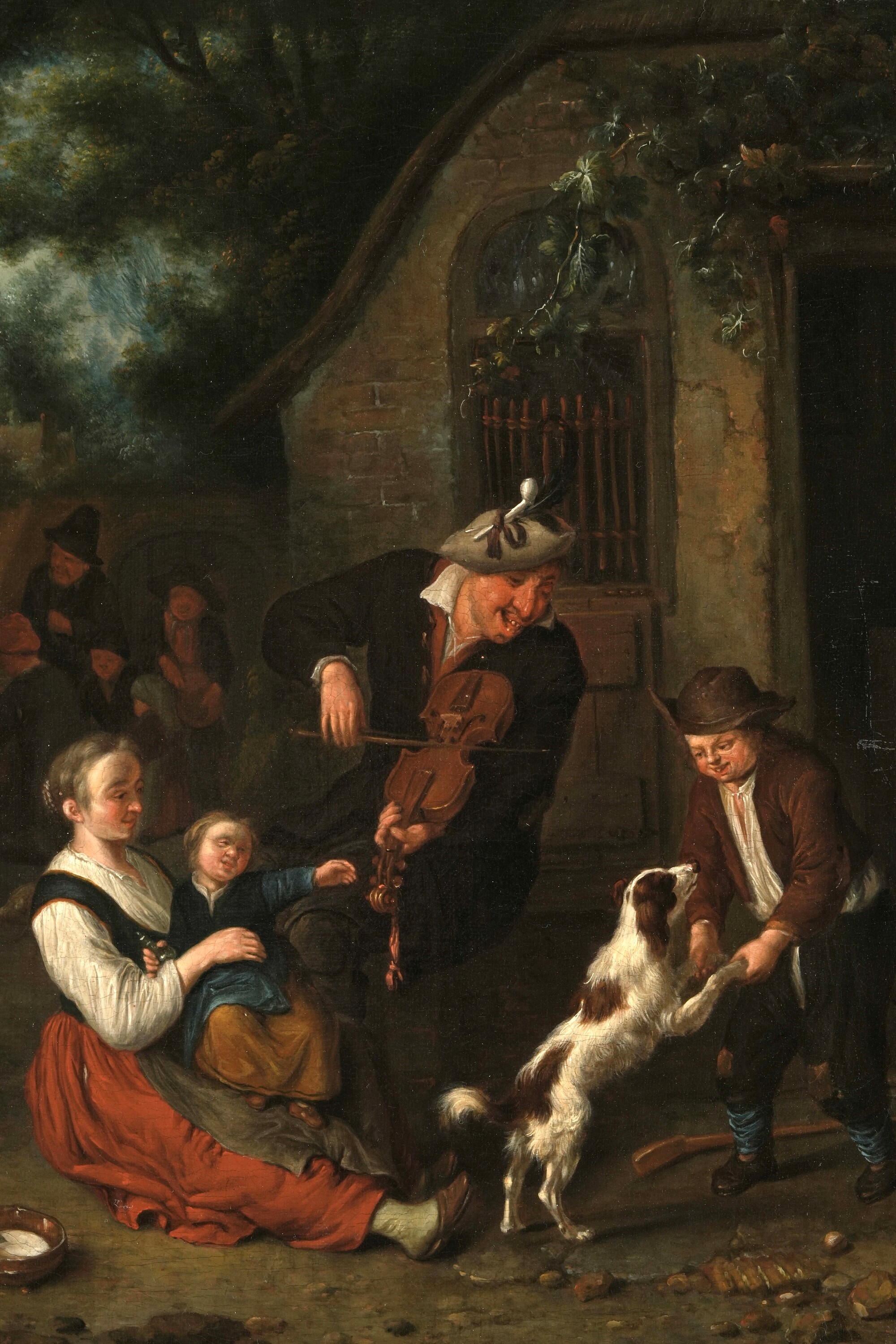 Cornelis Dusart - Festa paesana, olio su tela