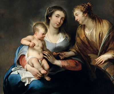 Lo sposalizio mistico di Santa Caterina, olio su tavola