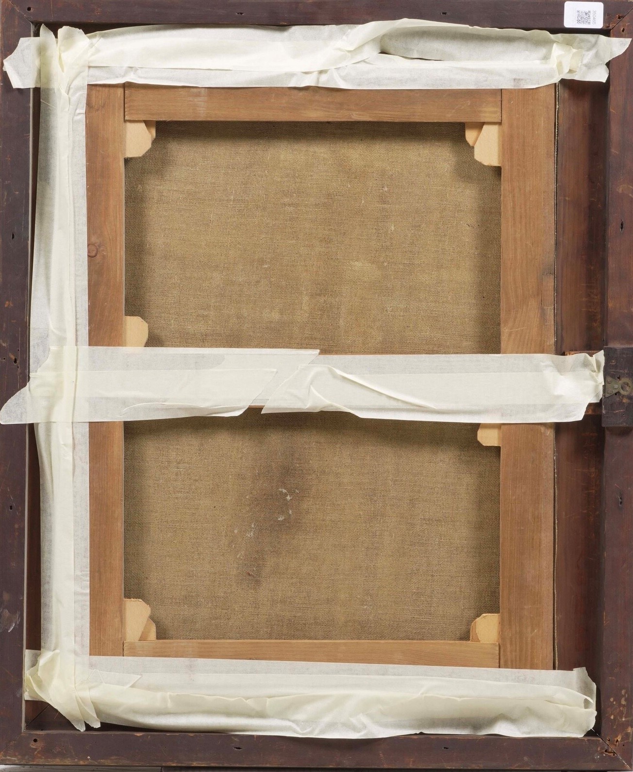 Scuola neoclassica della fine del XVIII secolo, Paesaggio con ponte e cascatella, olio su tela