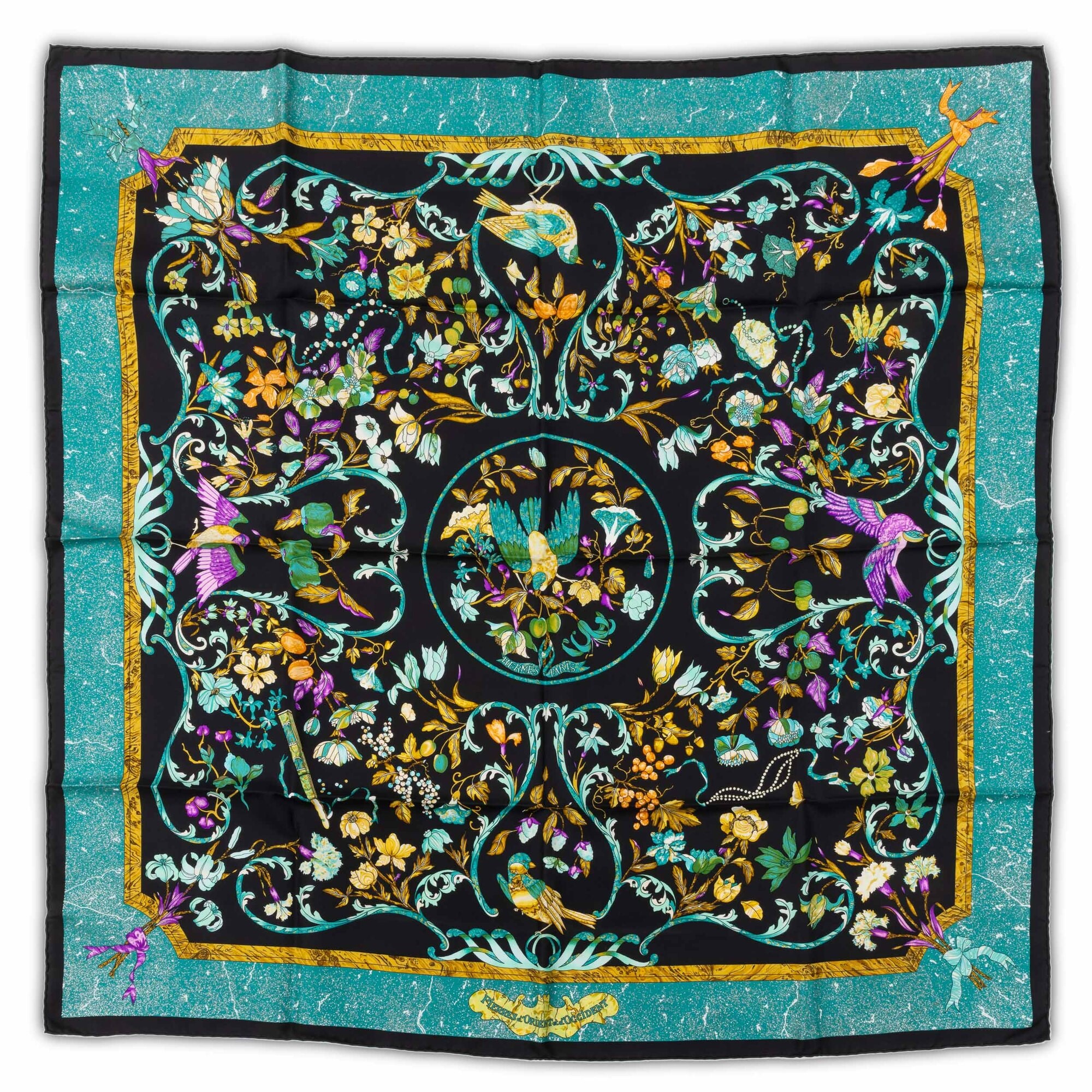 Hermès, Foulard "pierres D'orient Et D'occident"