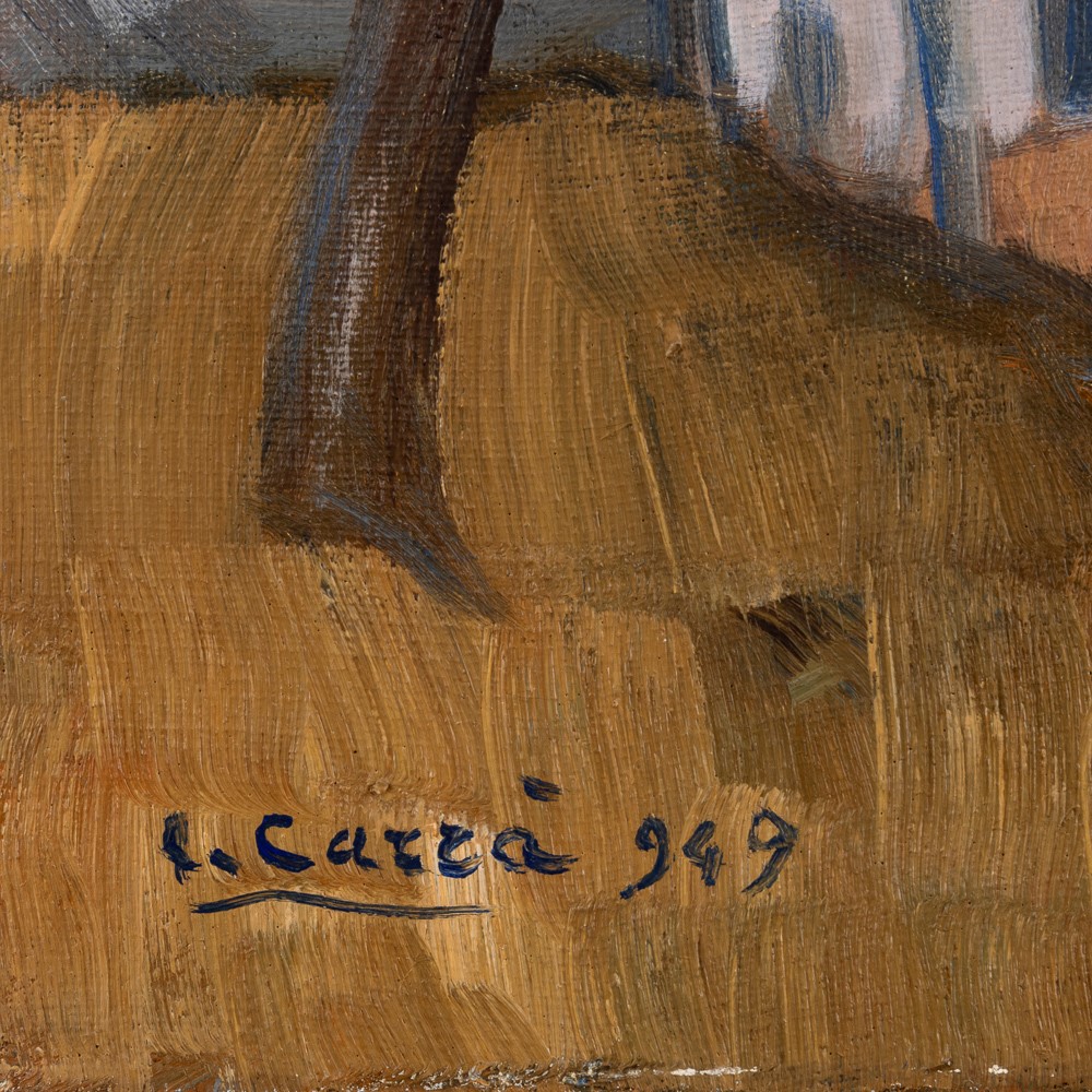 Carlo Carrà - Marina, olio su tela del 1949