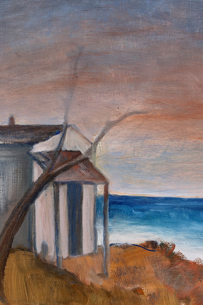 Carlo Carrà - Marina, olio su tela del 1949