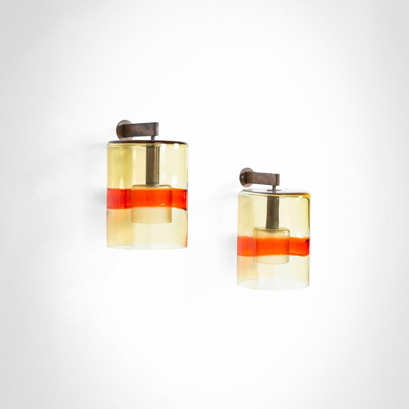 Flavio Poli : Due lampade a parete  - Asta Design - Cambi Casa d'Aste