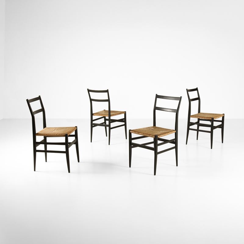 Gio Ponti : Quattro sedie mod. Leggera  - Auction Design - Cambi Casa d'Aste
