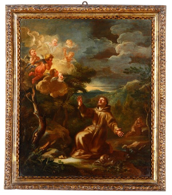 Scuola genovese del XVII secolo Estasi di San Francesco