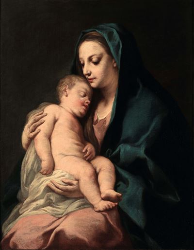 Madonna con Bambino, olio su tela