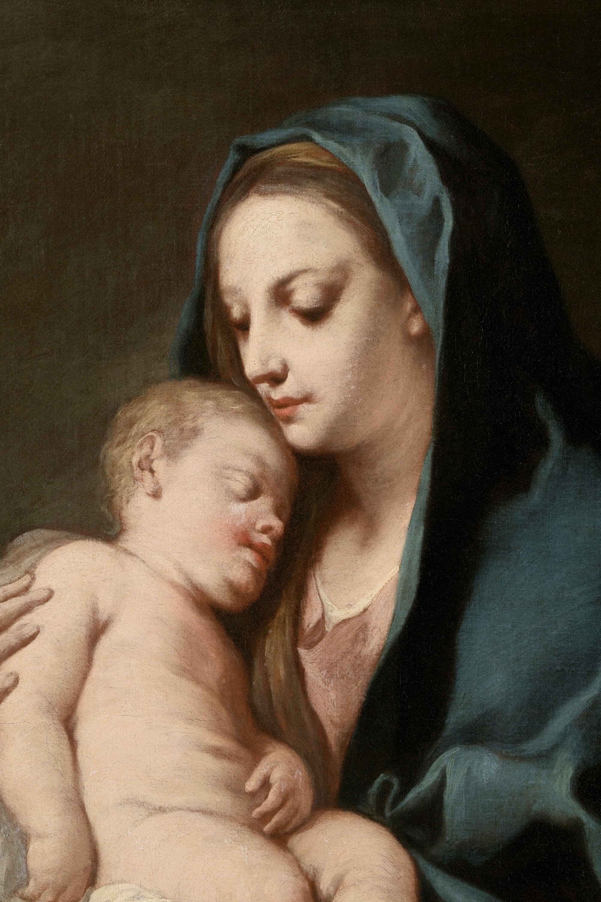 Jacopo Amigoni - Madonna con Bambino, olio su tela