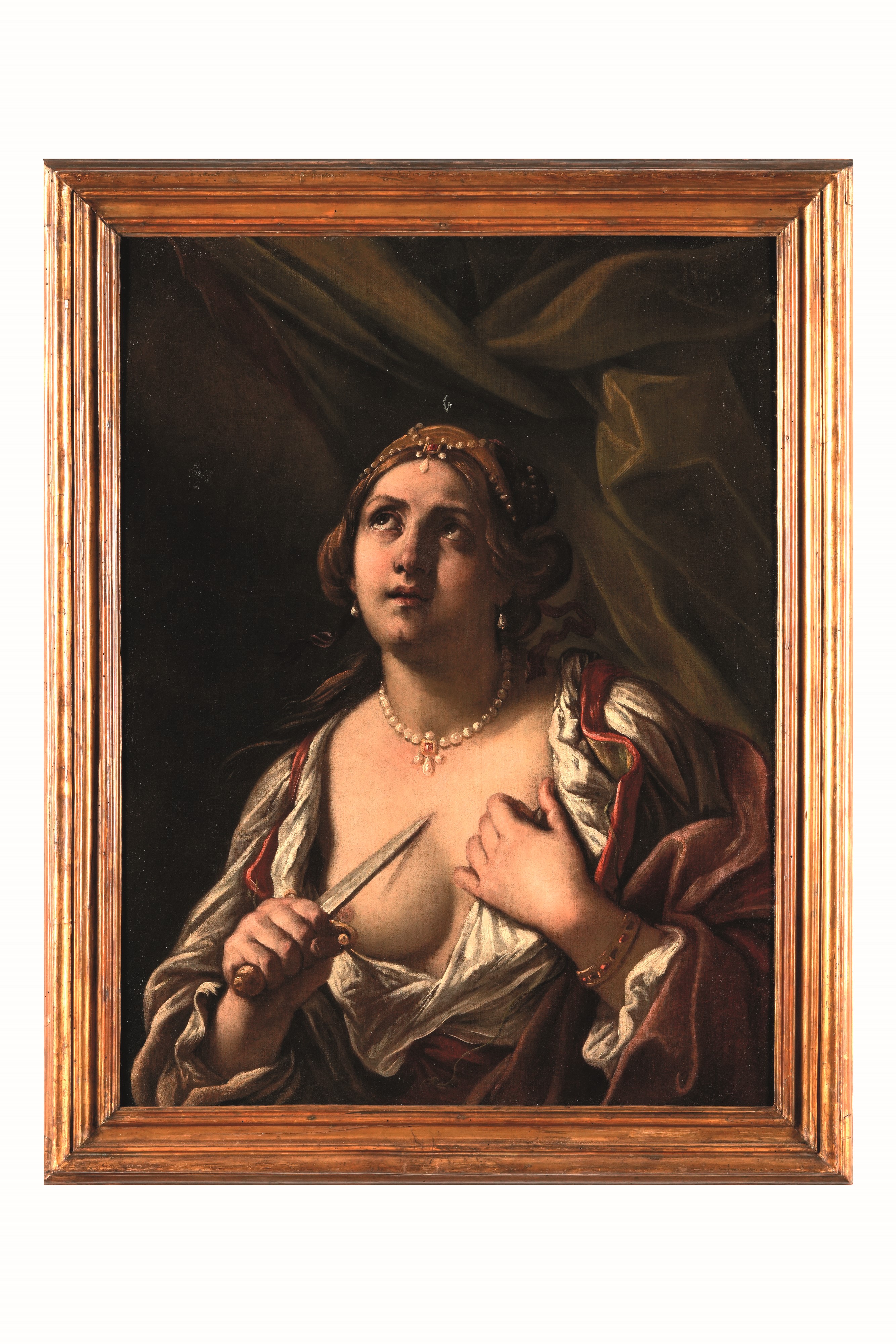 Scuola Caravaggesca del XVII secolo, Lucrezia - olio su tela