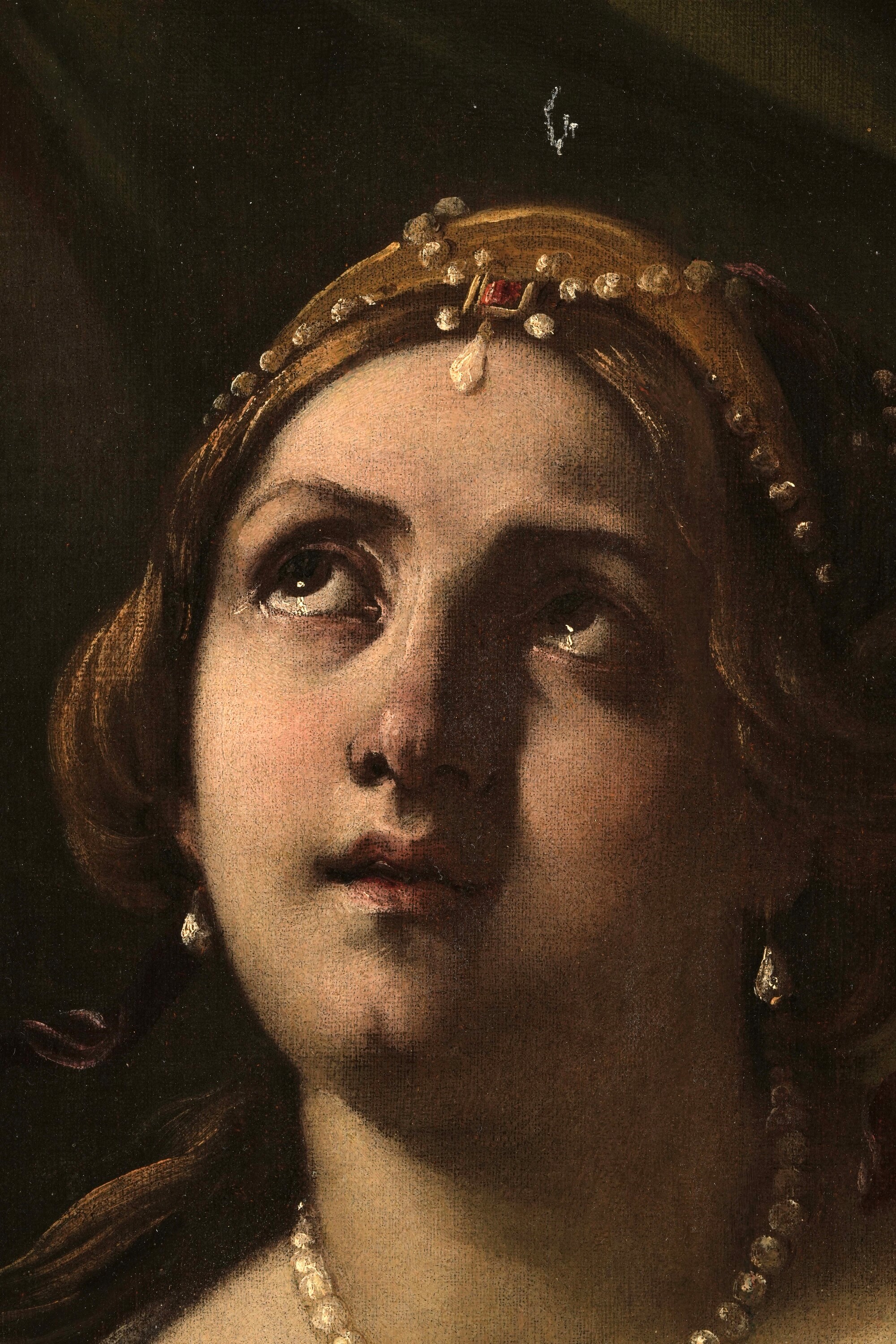 Scuola Caravaggesca del XVII secolo, Lucrezia - olio su tela
