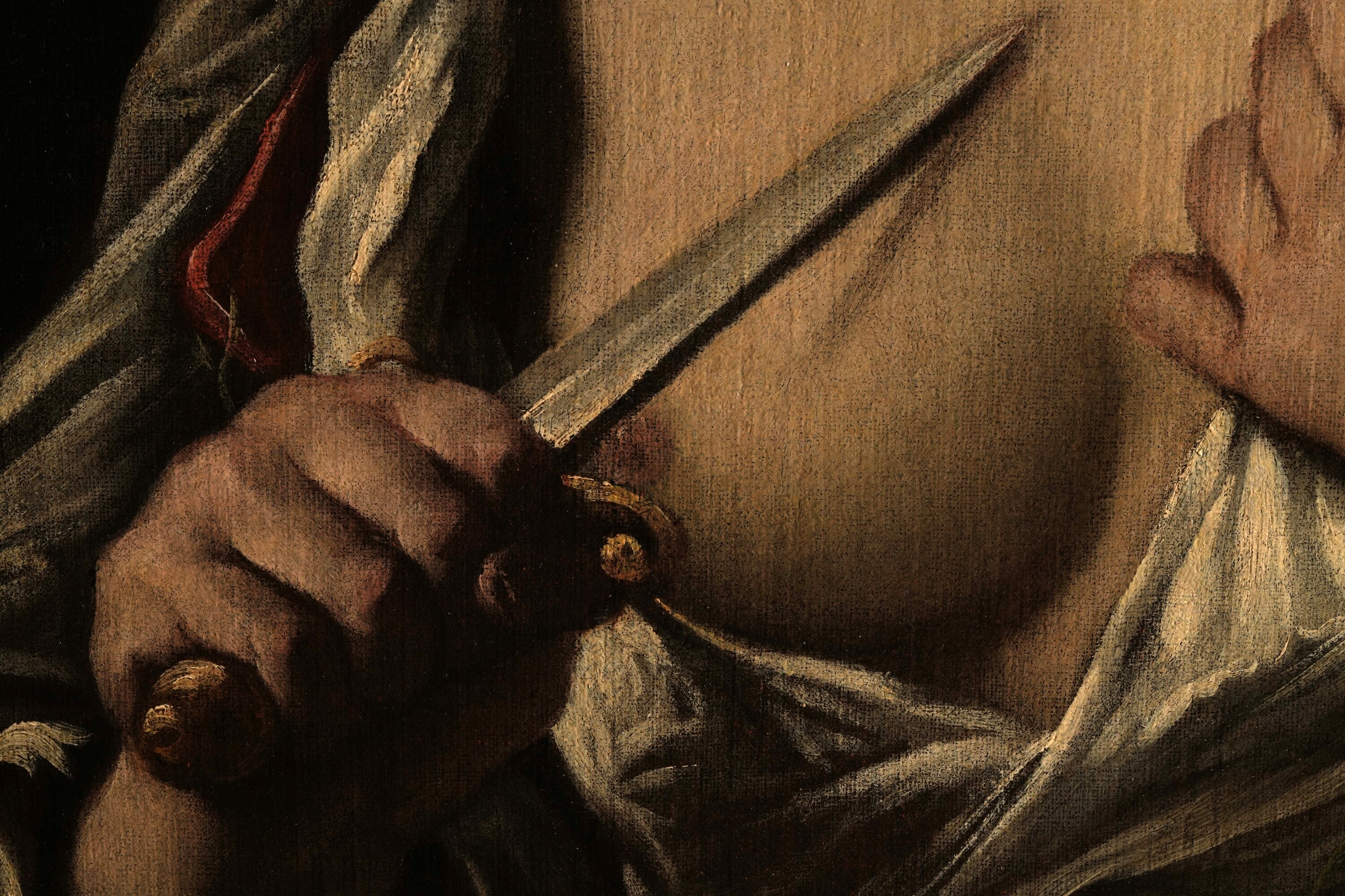 Scuola Caravaggesca del XVII secolo, Lucrezia - olio su tela