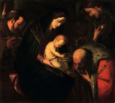 Adorazione dei Magi, olio su tavola