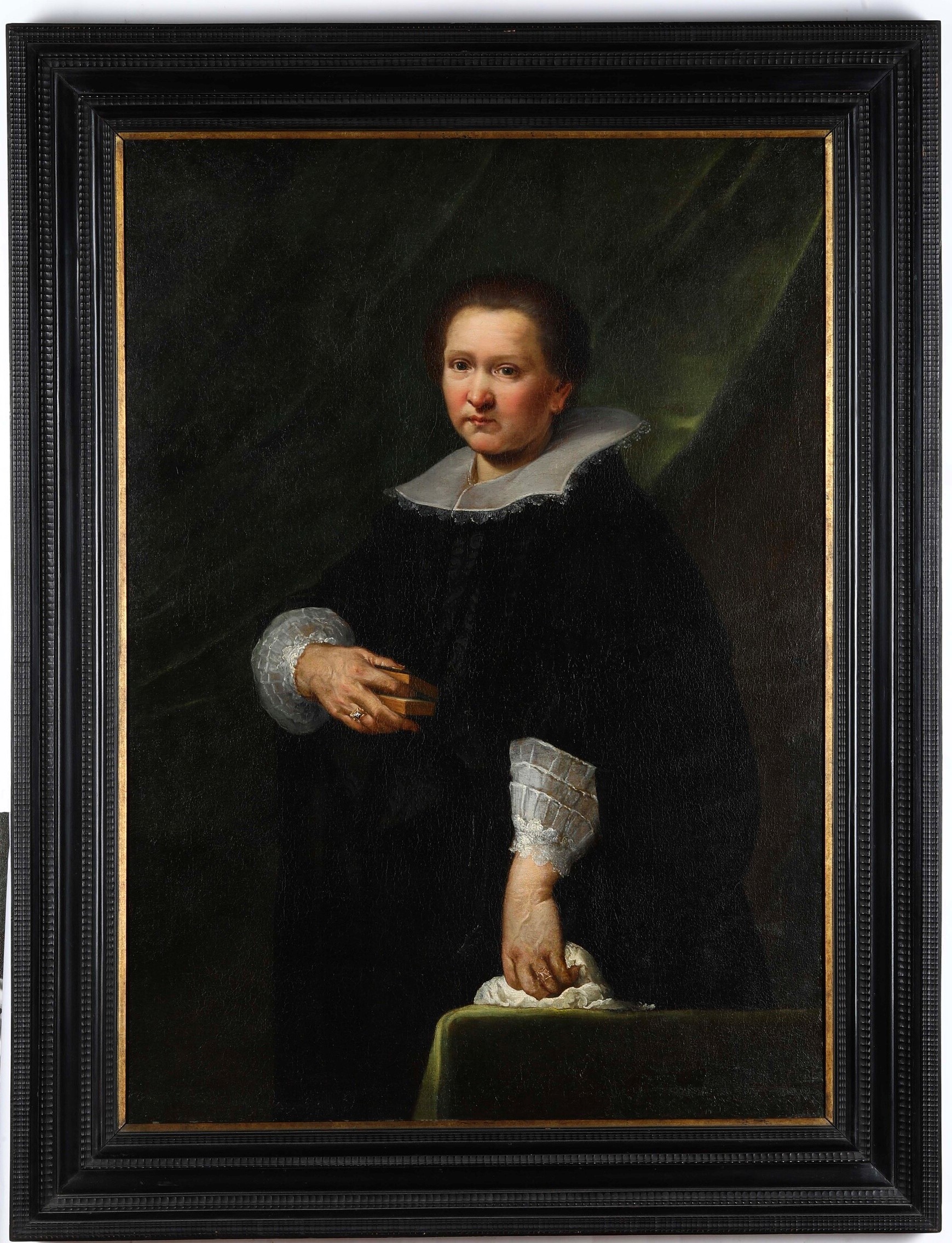 Bernardo Strozzi - Ritratto di gentildonna con guanto, olio su tela