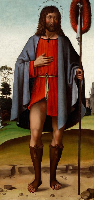 Scuola ferrarese, San Rocco, tempera su tavola