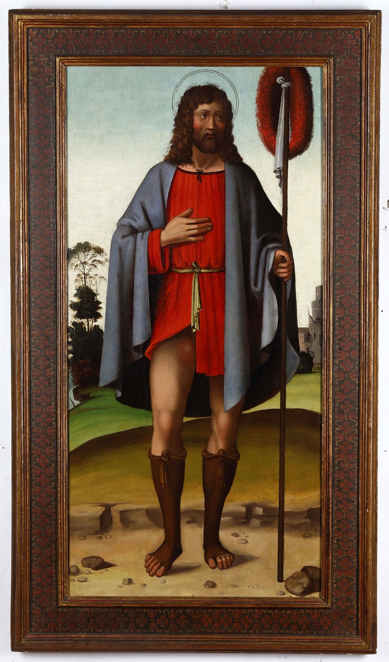 Scuola ferrarese, San Rocco, tempera su tavola