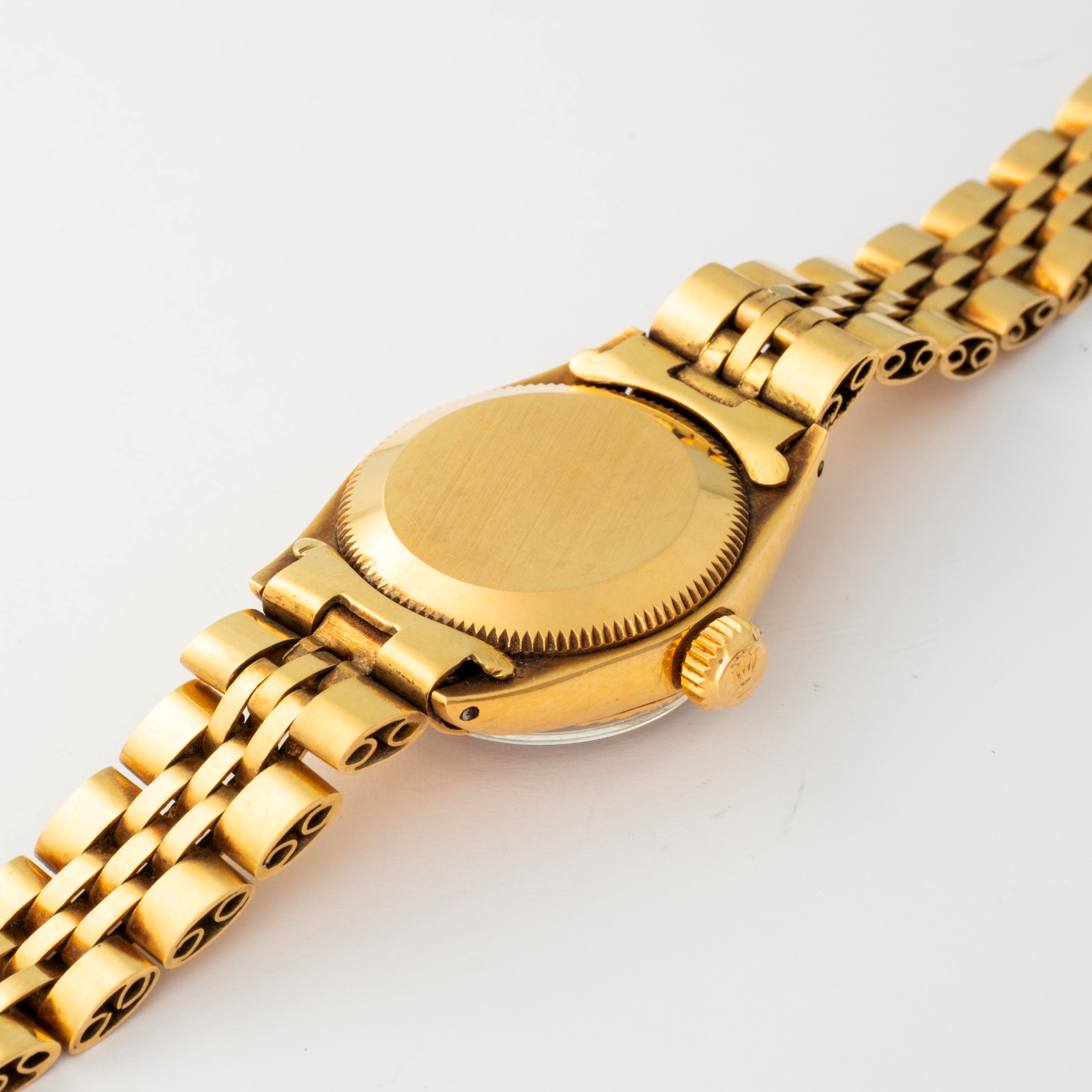 Rolex - Lady Datejust in oro giallo 18 k con quadrante Argentè, circa 1970