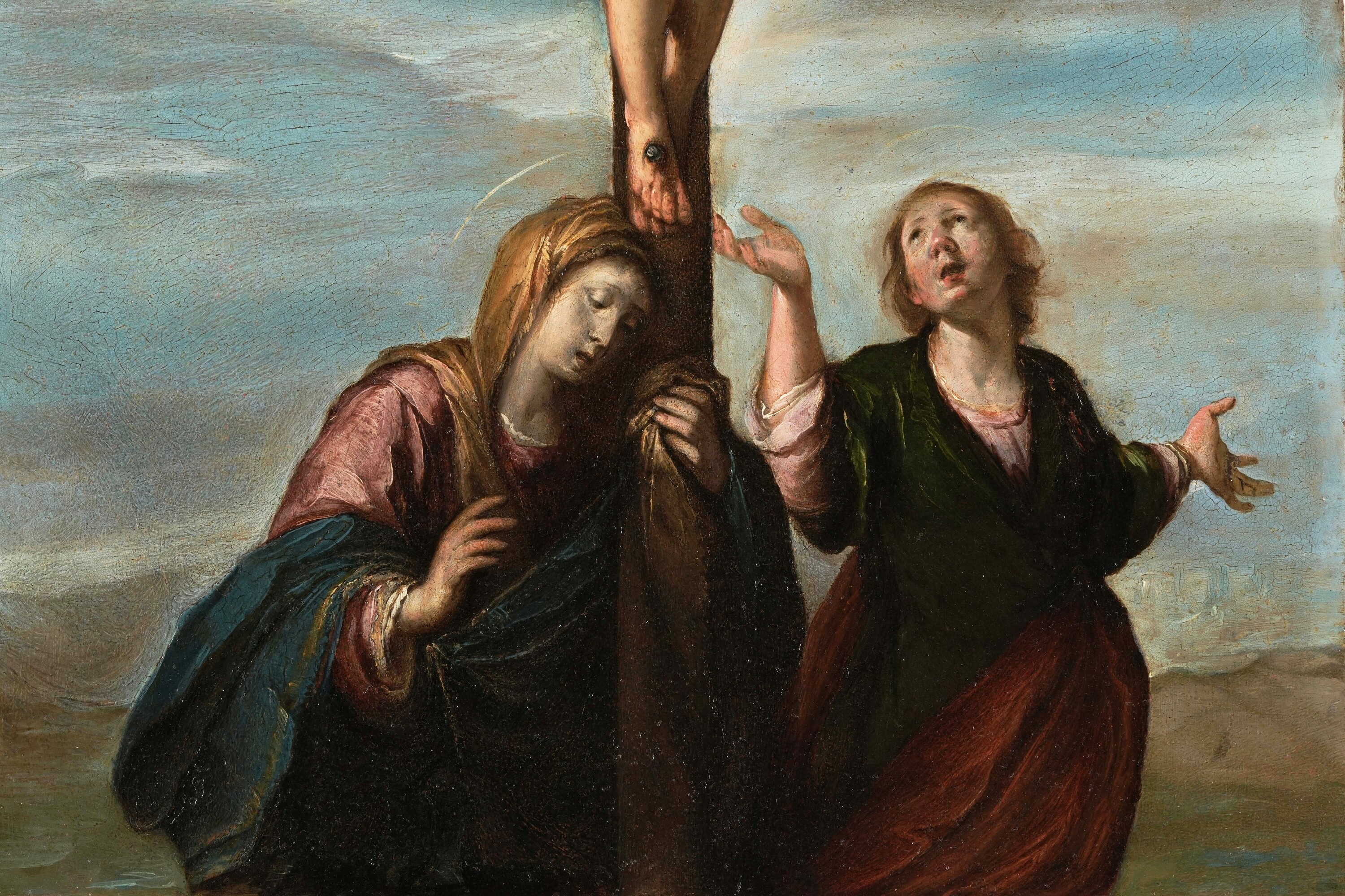 Bernardo Strozzi - Crocifissione, olio su rame