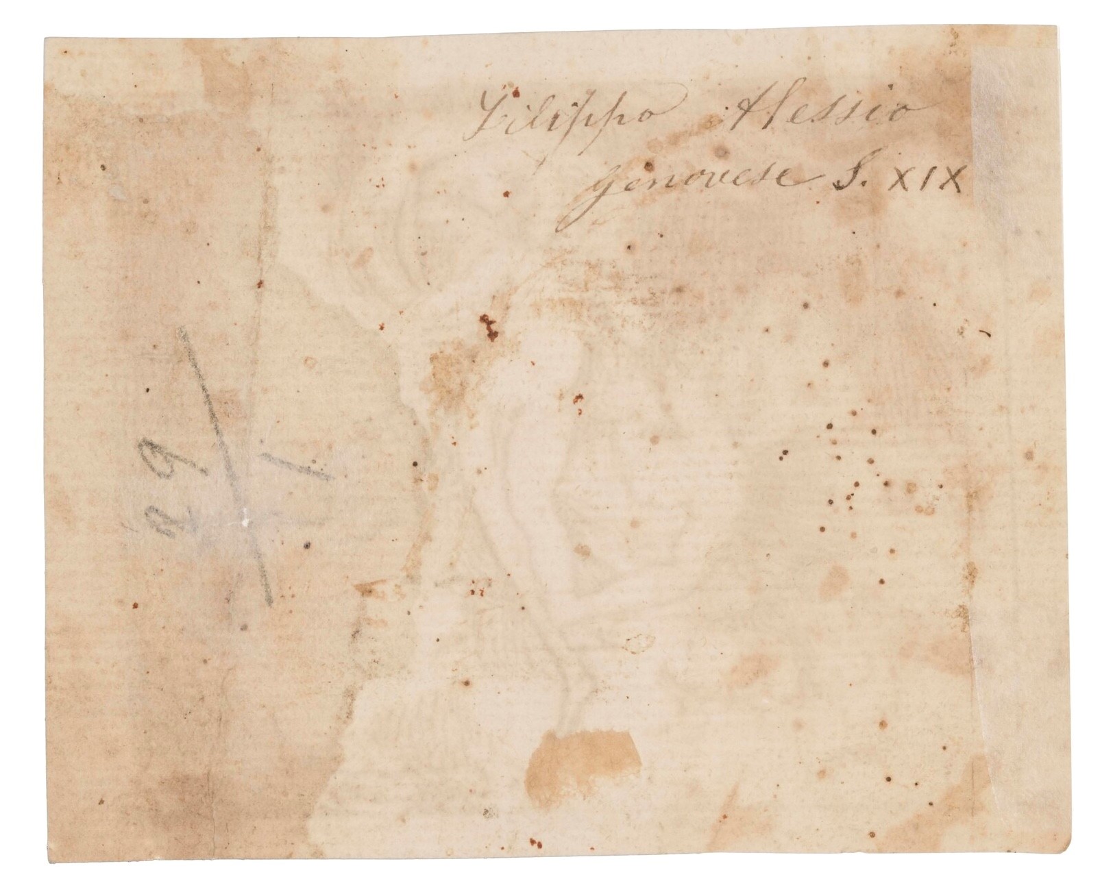 Filippo Alessio - Amore e Psiche - matita nera, penna e inchiostro bruno su carta