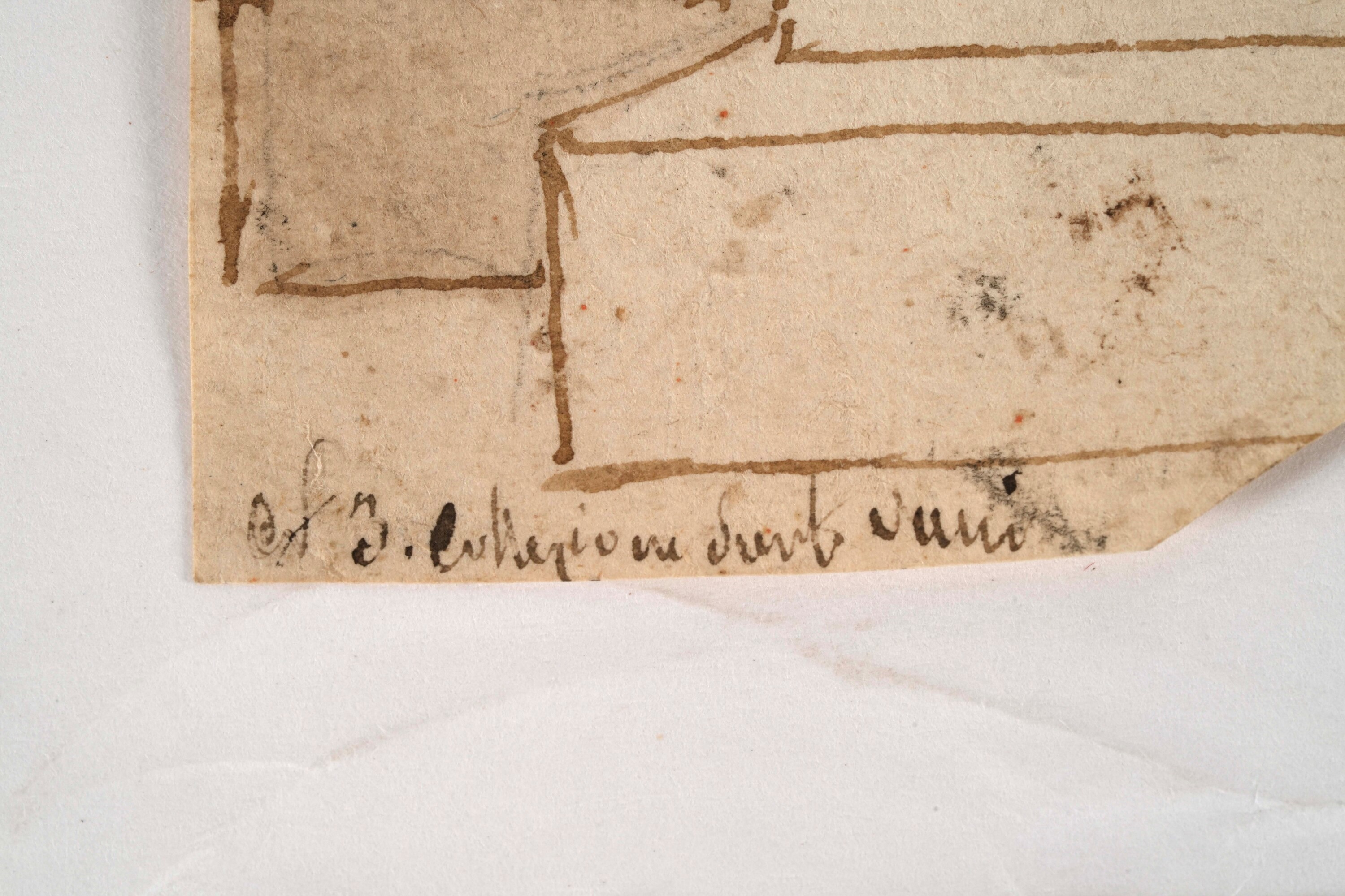 Domenico Piola - Progetto per frontespizio - Penna, inchiostro bruno e acquerello su carta