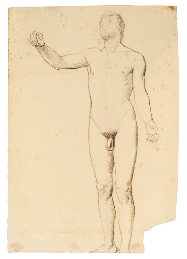 Artista della fine del XIX secolo Nudo maschile