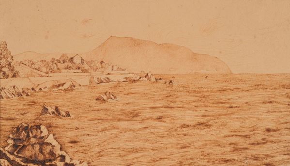 Anonimo del XIX-XX secolo La costa di Albaro