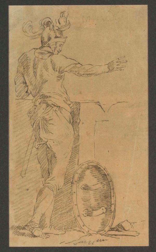 Scuola del XIX secolo Studio di armigero