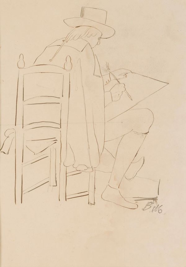 Scuola del XIX secolo Studio di figura