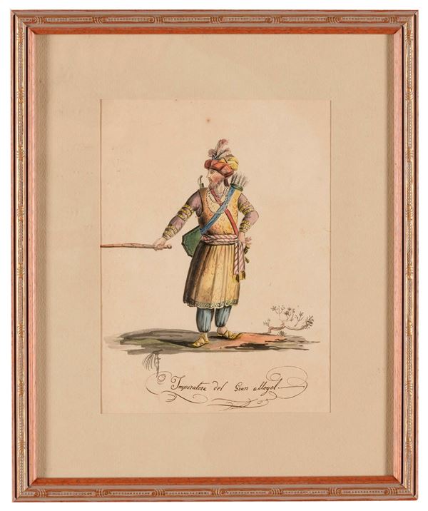 Scuola del XIX secolo Imperatore del Gran Mogol